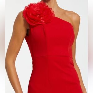 Mac Duggal Red midi dress Size 6, NWT